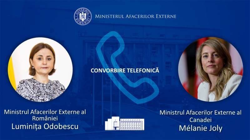 ForMin Odobescu has telephone conversations with Armenian, Canadian counterparts