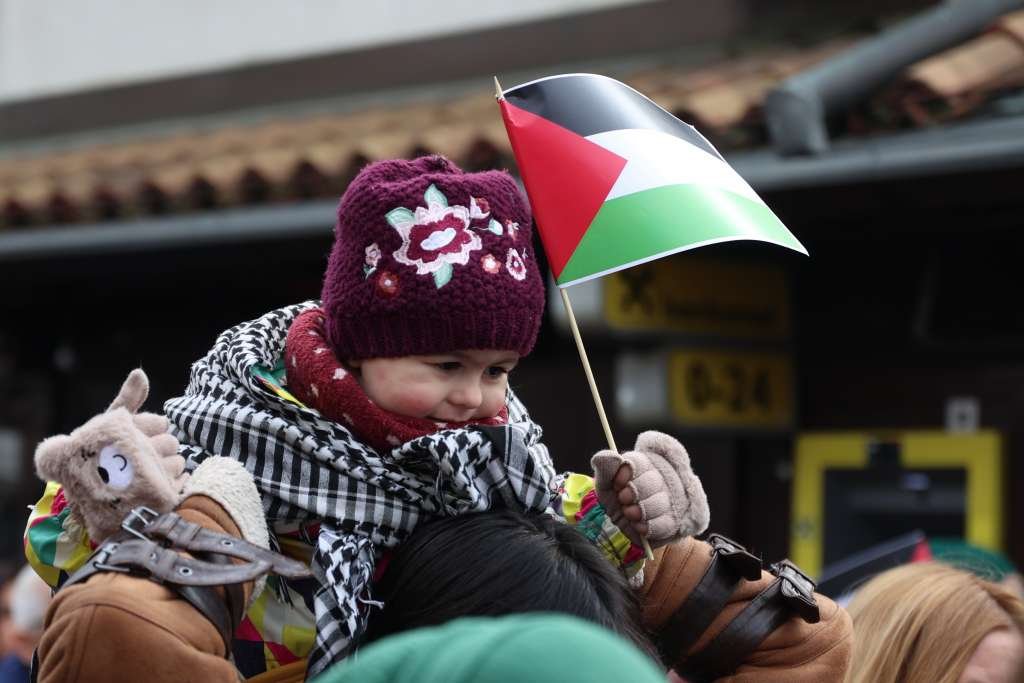 A peaceful walk and rally in support of the Palestinian people held in Sarajevo
