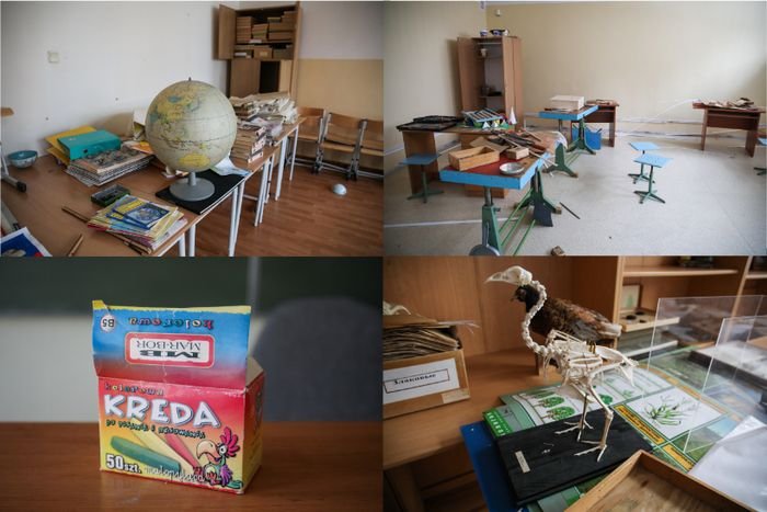 Eerie photos reveal abandoned teaching aids left behind in building seized from Russian embassy to house special needs school