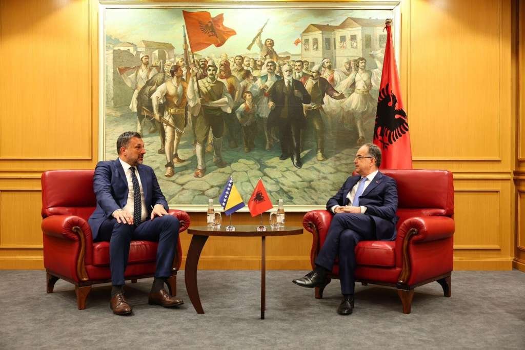 Foreign Minister Konaković meets with Albanian president Bajram Begaj in Tirana