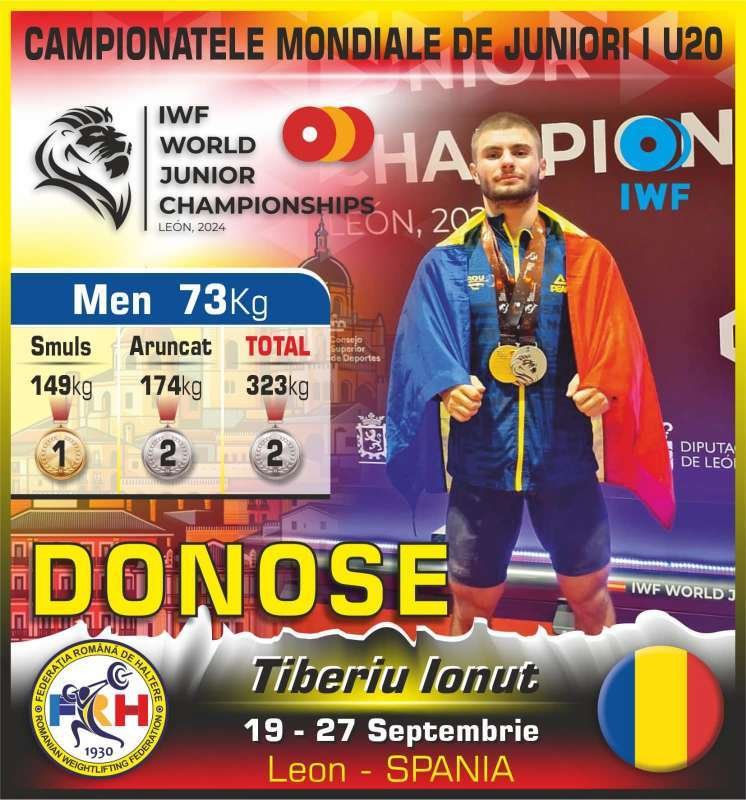 Romania's Donose wins gold, silver medals at Junior World Weightlifting Championships