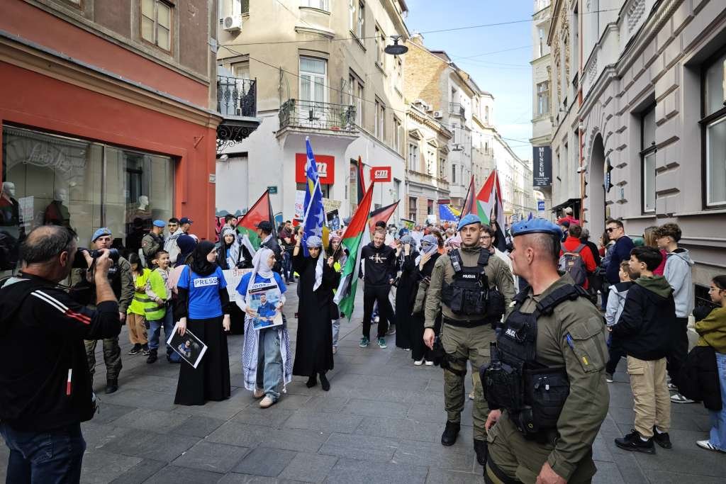 Protest march in support of Palestinian people held in Sarajevo