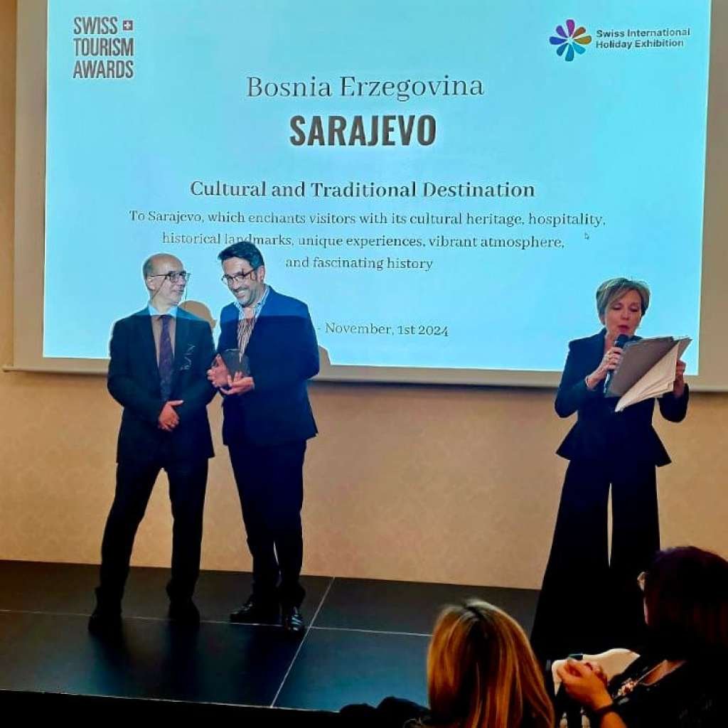 Sarajevo Canton Tourism Board receives 'Swiss Tourism Award'