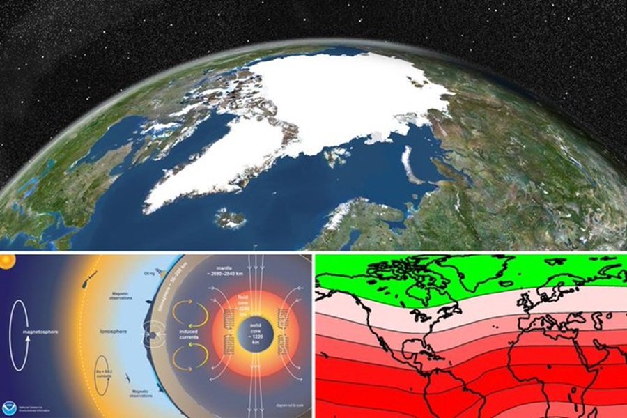 North Magnetic Pole is moving towards Russia