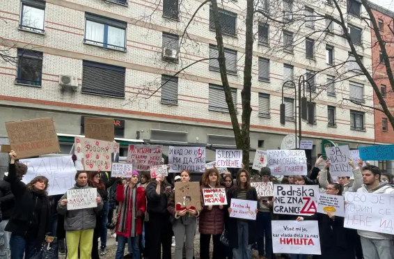 Serbia's student protests spark solidarity march in Ljubljana