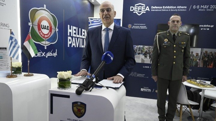 Greek Defence Minister Dendias Attends IDEX &amp; NAVDEX 2025 in Abu Dhabi