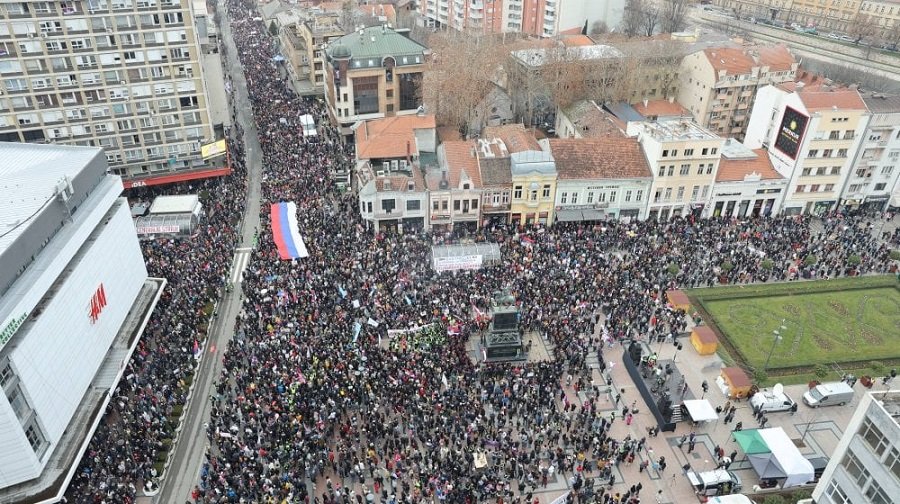 Serbia’s students lead nationwide rallies