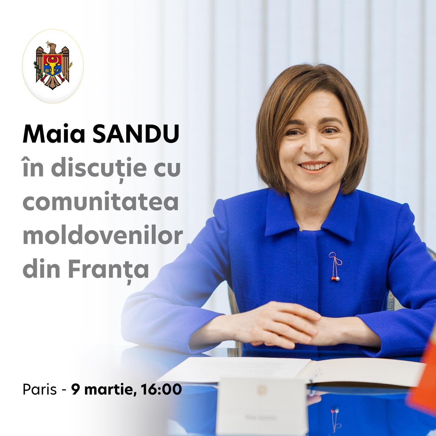 Moldovan President Maia Sandu to Visit France This Week